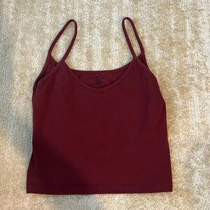 Brandy Melville Women's Burgundy Tank Top